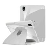 For OPPO Pad Air 10.3 2022 Acrylic 360 Degree Rotation Holder Tablet Leather Case(Grey)