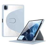 For Xiaomi Pad 5 Pro 12.4 Acrylic 360 Degree Rotation Holder Tablet Leather Case(White Ice)