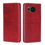 For Sharp Aquos sense7 Plus Cow Texture Magnetic Leather Phone Case(Red)