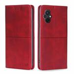 For Xiaomi Poco M5 4G Cow Texture Magnetic Leather Phone Case(Red)