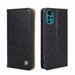 For Motorola Moto E32 India/E22s 4G Global Non-Magnetic Retro Texture Flip Leather Phone Case(Black)