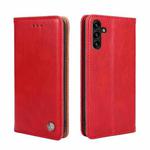 For Samsung Galaxy A04s Non-Magnetic Retro Texture Flip Leather Phone Case(Red)