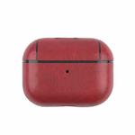 For AirPods Pro 2 Wireless Earphone Leather Shockproof Protective Case(Red)