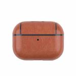 For AirPods Pro 2 Wireless Earphone Leather Shockproof Protective Case(Light Brown)