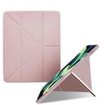 Acrylic 2 in 1 Y-fold Smart Leather Tablet Case For iPad Pro / Air 3 10.5(Pink)