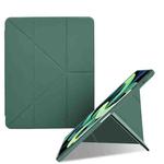 Acrylic 2 in 1 Y-fold Smart Leather Tablet Case For iPad Pro 11 2022 / 2021 / 2020 / 2018 / Air 5 2022 / Air 2020 10.9(Emerald)
