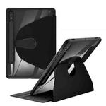 For Samsung Galaxy Tab A7 Lite Acrylic 360 Degree Rotation Holder Tablet Leather Case(Black)