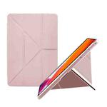 For Nokia T20 Acrylic 2 in 1 Y-fold Smart Leather Tablet Case(Pink)