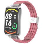 For Xiaomi Mi Band 7 Pro Braided Nylon Buckle Integrated Watch Band(Fresh Pink)