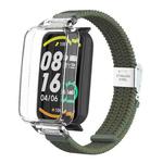 For Xiaomi Mi Band 7 Pro Braided Nylon Buckle Integrated Watch Band(Dark Green)