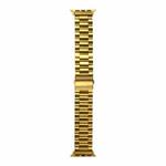 Strains Metal Watch Band For Apple Watch Ultra 49mm / Series 8&7 45mm / SE 2&6&SE&5&4 44mm / 3&2&1 42mm(Gold)