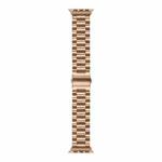 Strains Metal Watch Band For Apple Watch Ultra 49mm / Series 8&7 45mm / SE 2&6&SE&5&4 44mm / 3&2&1 42mm(Rose Gold)