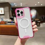 For iPhone 14 Pro Max High Transparent Acrylic MagSafe Shockproof Phone Case(Pink)