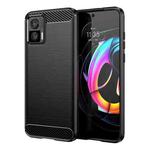 For Motorola Edge 30 Neo Brushed Texture Carbon Fiber TPU Phone Case(Black)