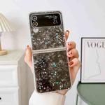 For Samsung Galaxy Z Flip3 5G Shell Pattern Glitter Shockproof Phone Case(Black)