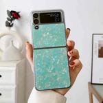 For Samsung Galaxy Z Flip4 Shell Pattern Glitter Shockproof Phone Case(Green)