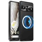 For Google Pixel 7 MagSafe Magnetic Frosted Metal Phone Case(Black)