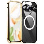 For Google Pixel 9 Pro XL MagSafe Magnetic Frosted Metal Phone Case(Gold)