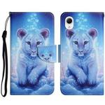 For Samsung Galaxy A23e Colored Drawing Pattern Leather Phone Case(Little Leopard)