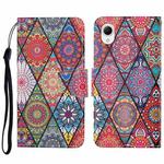 For Samsung Galaxy A23e Colored Drawing Pattern Leather Phone Case(Diamond Totem)