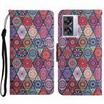 For OPPO A57 2022 Colored Drawing Pattern Leather Phone Case(Diamond Kaleidoscope)