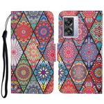 For OPPO A57 2022 Colored Drawing Pattern Leather Phone Case(Diamond Totem)