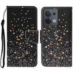For OPPO Reno8 Colored Drawing Pattern Leather Phone Case(Black Pentagram)