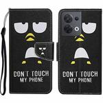 For OPPO Reno8 Colored Drawing Pattern Leather Phone Case(Penguin)