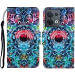 For OPPO Reno8 Colored Drawing Pattern Leather Phone Case(Mandala)