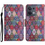 For OPPO Reno8 Colored Drawing Pattern Leather Phone Case(Diamond Kaleidoscope)