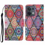 For OPPO Reno8 Colored Drawing Pattern Leather Phone Case(Diamond Totem)