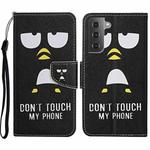 For Samsung Galaxy S23 5G Colored Drawing Pattern Leather Phone Case(Penguin)