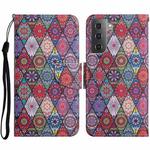 For Samsung Galaxy S23 5G Colored Drawing Pattern Leather Phone Case(Diamond Kaleidoscope)