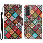 For Samsung Galaxy S23+ 5G Colored Drawing Pattern Leather Phone Case(Ethnic Style)