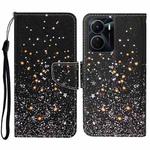 For vivo Y16 Colored Drawing Pattern Leather Phone Case(Black Pentagram)