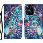 For vivo Y16 Colored Drawing Pattern Leather Phone Case(Star Mandala)