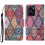 For vivo Y16 Colored Drawing Pattern Leather Phone Case(Diamond Totem)