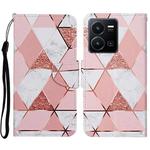 For vivo Y22s Colored Drawing Pattern Leather Phone Case(Marble)