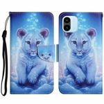 For Xiaomi Redmi A1 Colored Drawing Pattern Leather Phone Case(Little Leopard)