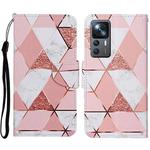 For Xiaomi 12T / 12T Pro / Redmi K50 Ultra Colored Drawing Pattern Leather Phone Case(Marble)