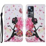 For Xiaomi 12T / 12T Pro / Redmi K50 Ultra Colored Drawing Pattern Leather Phone Case(Dancing Girl)