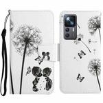 For Xiaomi 12T / 12T Pro / Redmi K50 Ultra Colored Drawing Pattern Leather Phone Case(Dandelion)