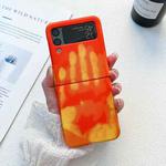 For Samsung Galaxy Z Flip3 5G Heat Sensitive Silicone Protective Phone Case(Orange)