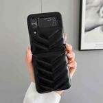 For Samsung Galaxy Z Flip4 V-shape Suture Fold Protective Phone Case(Black)