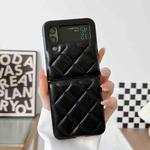 For Samsung Galaxy Z Flip4 Diamond Pattern Fold Protective Phone Case(Black)