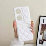 For Huawei P50 Pokcet Diamond Pattern Fold Protective Phone Case(White)