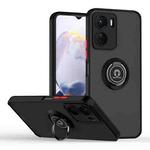 For vivo Y16 Q Shadow 1 Series TPU + PC Phone Case with Ring(Black+Red)