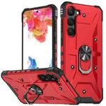 For Samsung Galaxy S23 5G Ring Holder Phone Case(Red)