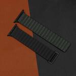 TPU Magnetic Watch Band For Apple Watch Ultra 49mm / Series 8&7 45mm / SE 2&6&SE&5&4 44mm / 3&2&1 42mm(Black+Dark Green)