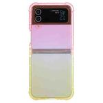 For Samsung Galaxy Z Flip4 5G Gradient Color Shockproof Phone Case(Gradient Pink Yellow)